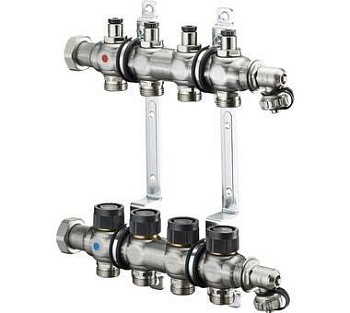 OVENTROP Группа коллекторная Oventrop "Multidis SF со встроенными регулирующими вставками на 2 конту