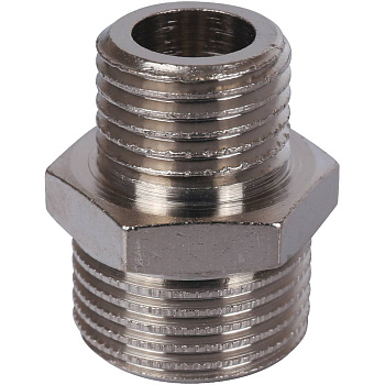 Ниппель STOUT 3/8"х1/4" переходной HH (никелированный)