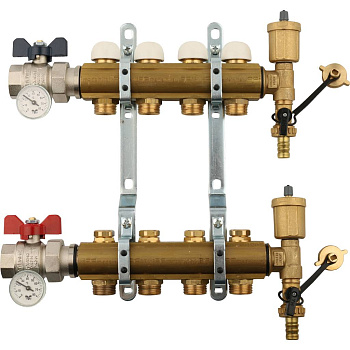 Коллекторная группа TIEMME 1"x3/4 EK на 4 выхода