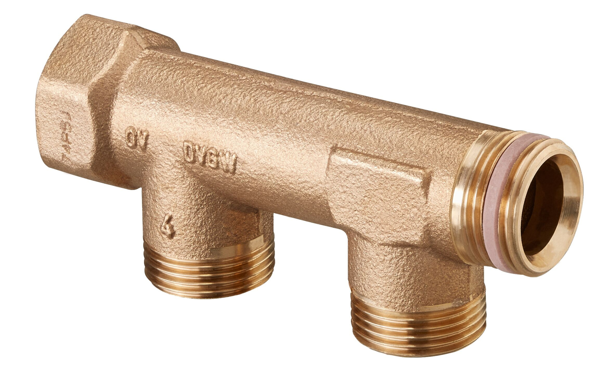 Распределительный коллектор OVENTROP Multidis R 2 DN20 с самоуплотнением (2 отвода 3/4 ЕК)