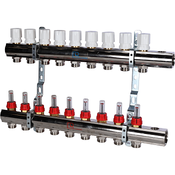 Коллекторная группа Luxor CD/9 477 1х3/4ЕК 9 контуров с расходомерами