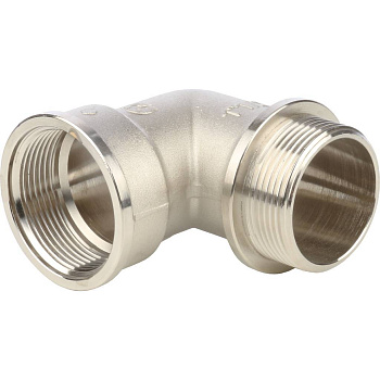 Угольник STOUT 1 1/2" с упором НВ (никелированный)