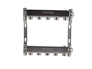 Коллектор ROMMER 1"х3/4" 5 выходов для радиаторной разводки