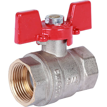 Кран шаровой ROMMER 3/4" ВН/ВН (ручка бабочка) полнопроходной
