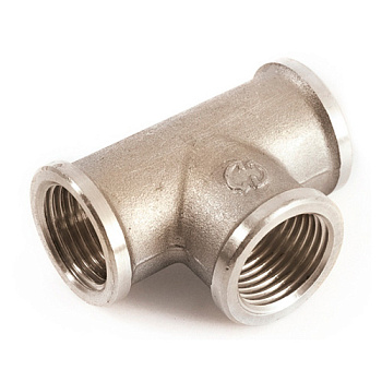 Тройник STOUT 1/4" ВВ (никелированный)