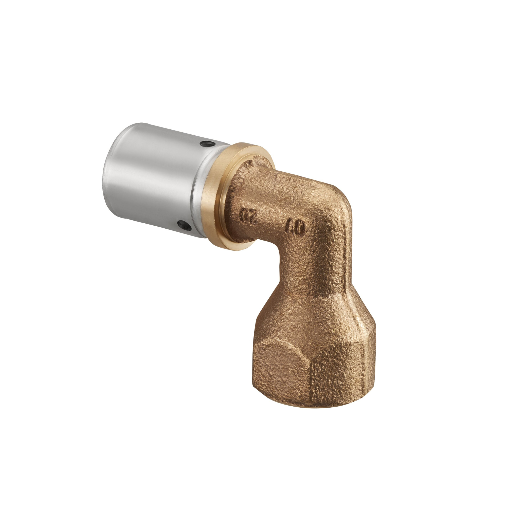 Угольник-переход OVENTROP Cofit P 20x2,5x3/4" ВР бронза (RX) пресс-соединение