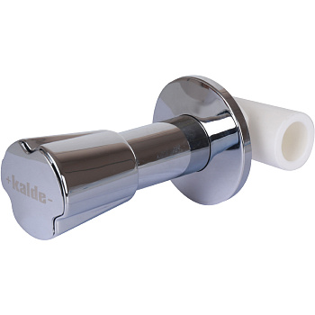 Kalde d=20 Вентиль c хромированной ручкой трилистник для полипропиленовых труб под сварку (цвет белы