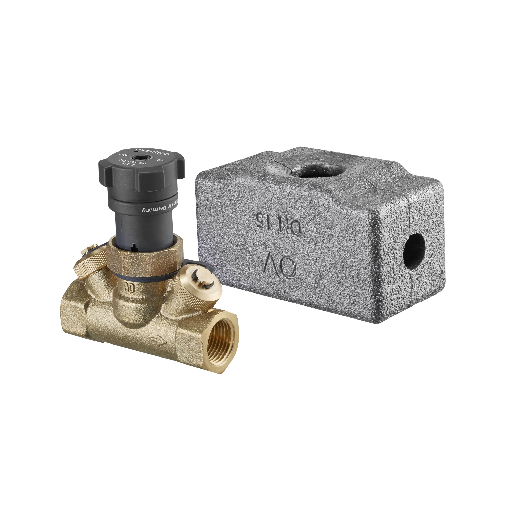 Запорный вентиль OVENTROP Hycocon ATZ DN40х1 1/2" ВР в изоляции