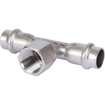 Тройник Sanha NiroSan 15x1/2x15 ВПр-ВР-ВПр 9130G