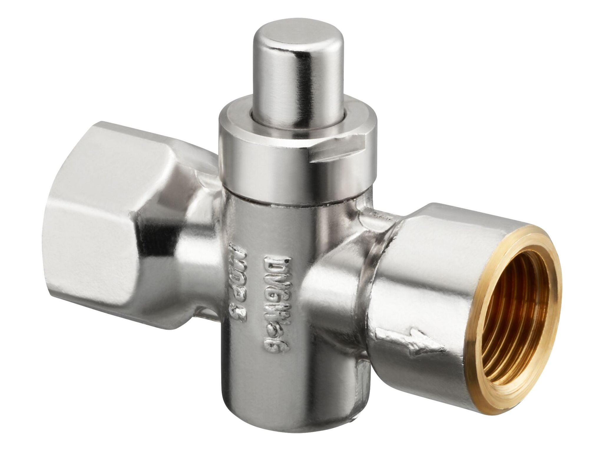 Кран для манометра OVENTROPDN 15 1/2 ВР кнопочный 10226-1