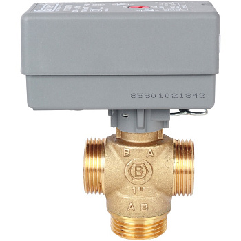 STOUT Компактный 3-Ходовой зональный клапан (сервопривод 230V  с кабелем 1м.  НР 1")