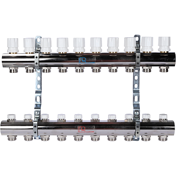 Коллекторная группа Luxor CD 468M/10 1х3/4ЕК 10 контуров с регулирующими вентилями