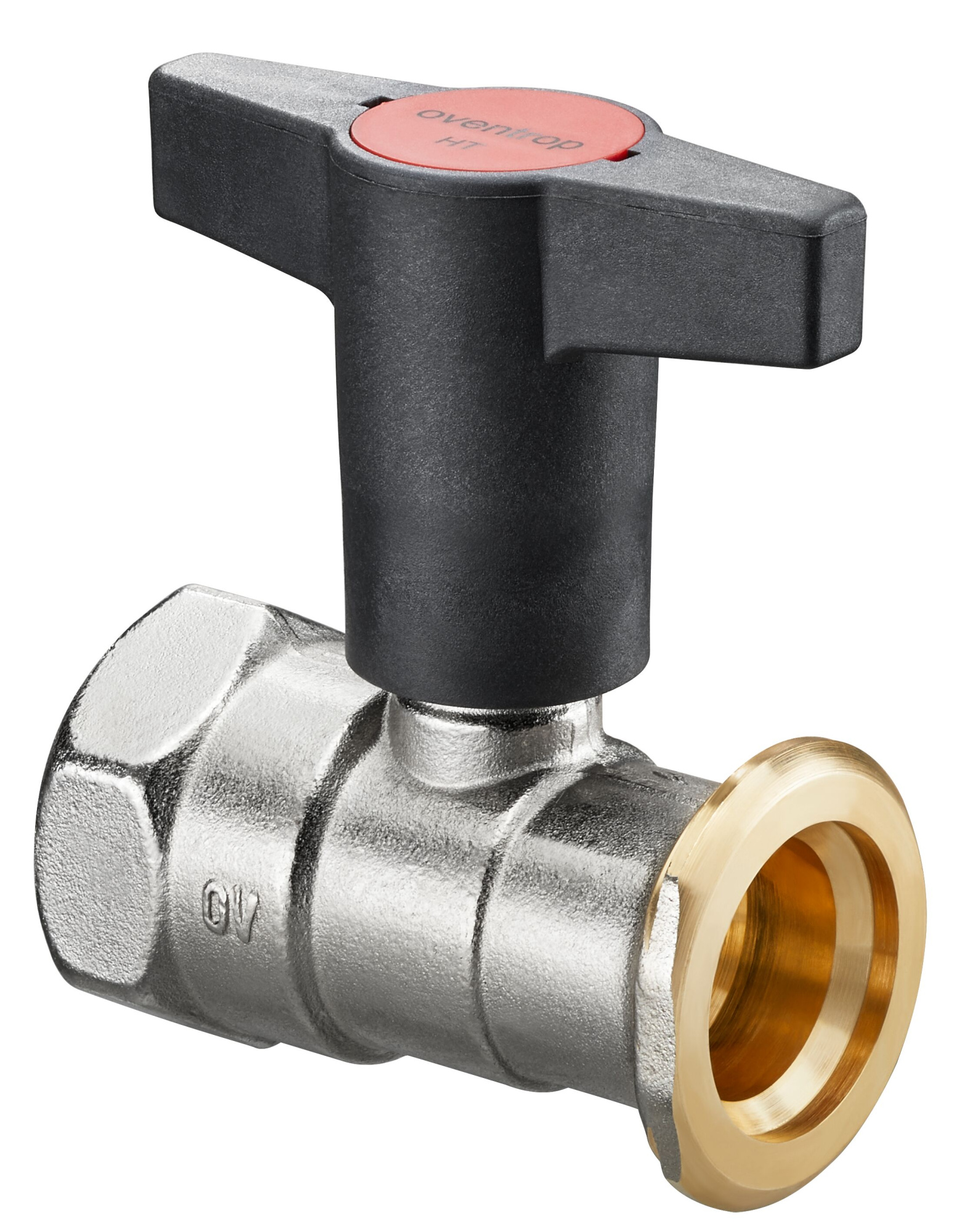 Кран шаровой OVENTROP Optibal P DN32 11/4х2 ВНГ для обвязки насоса без обратного клапана