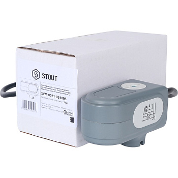 STOUT Сервопривод для шаровых зональных клапанов (ход 90° - кабель 1м. - 40 сек. - 24V - 5 полюсов)