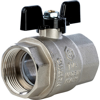 STOUT Кран шаровой полнопроходной  (ВР/ВР - ручка бабочка 1 1/4)