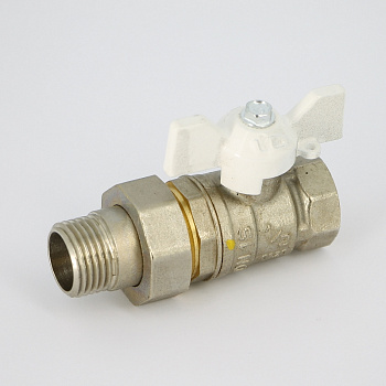 Кран шаровой полнопроходной LD Pride 47.20.В-ГШ.Б 3/4" белая