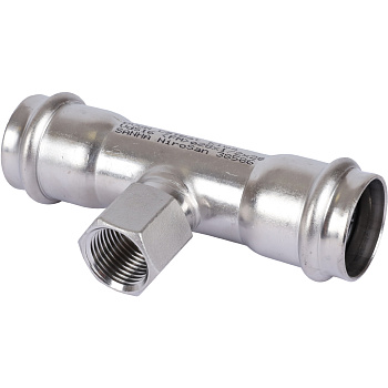 Тройник Sanha NiroSan 28x1/2x28 ВПр-ВР-ВПр 9130G