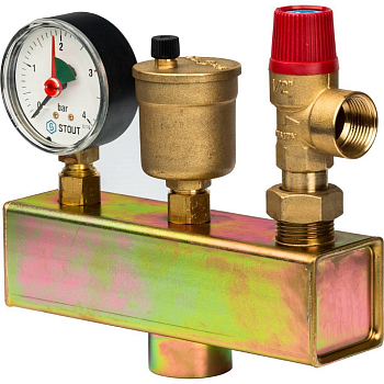 STOUT Группа безопасности котла  (до 50 кВт) (без теплоизоляции)