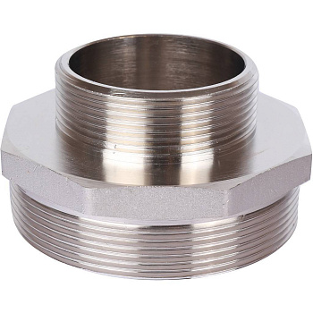 Ниппель STOUT 3"х2" переходной HH (никелированный)