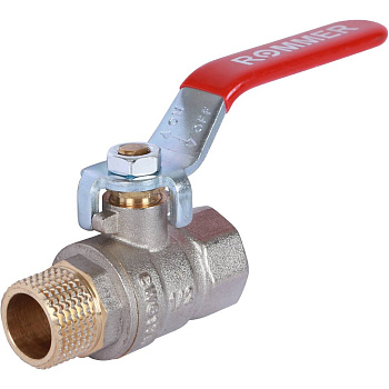 Кран шаровой ROMMER 1/2" ВН/НР (ручка рычаг) полнопроходной
