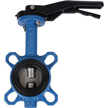 Дисковый поворотный затвор Tecofi Ду50 межфланцевый с ручкой (диск-нерж. сталь)