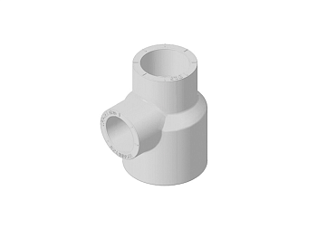 Тройник переходной Политэк 32х25х20 для полипропиленовых труб (сварка) белый