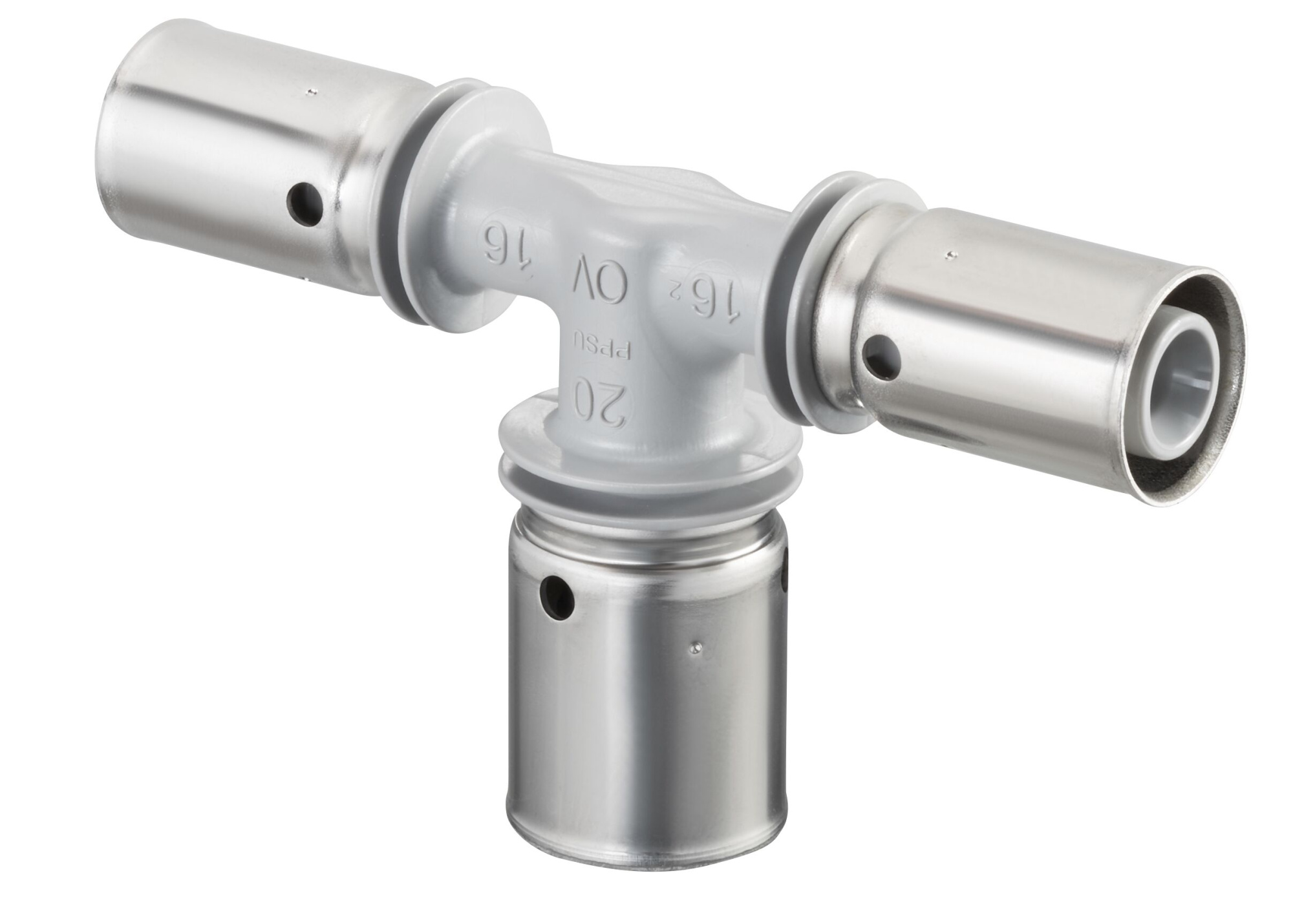 Тройник OVENTROP Cofit PDK 20х16х16 прессовый PPSU (полифенилсульфон PX)