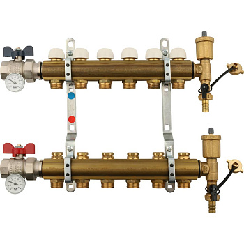 Коллекторная группа TIEMME 1"x3/4 EK на 6 выходов