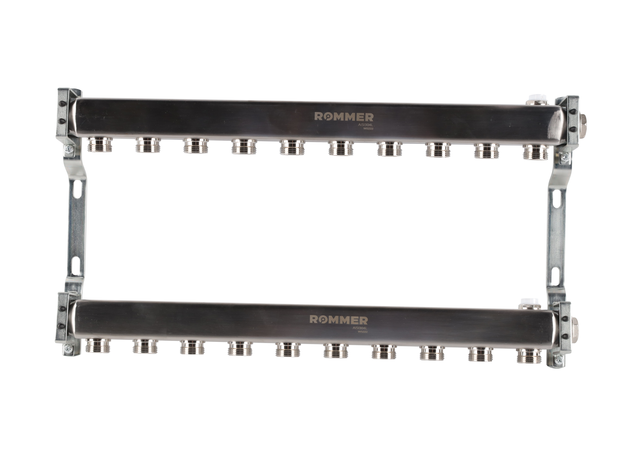 Коллектор ROMMER 1"х3/4" 10 выходов для радиаторной разводки