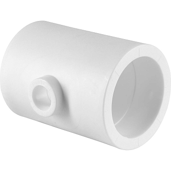 Тройник переходной Политэк 63x20x63 для полипропиленовых труб (сварка) белый