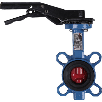 Дисковый поворотный затвор Tecofi Ду40 межфланцевый с ручкой (диск-чугун)